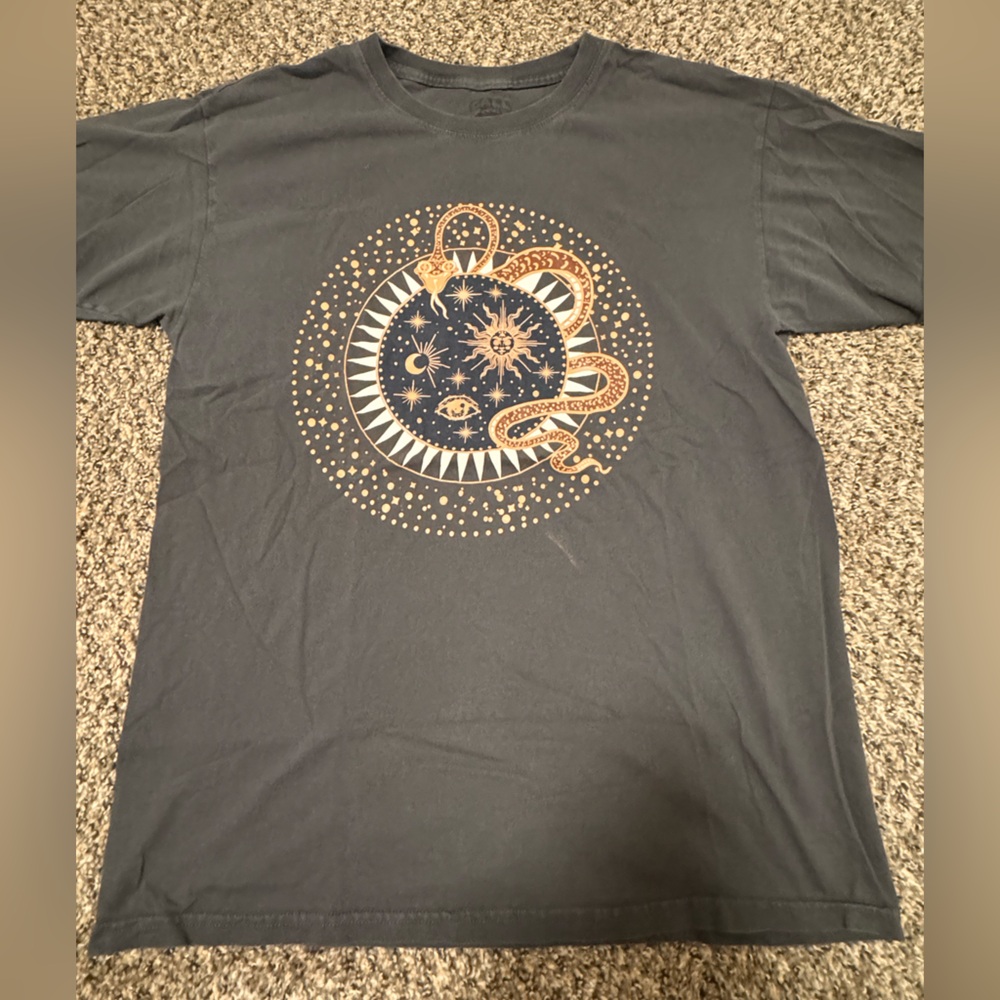 Oversized boho snake tee shirt